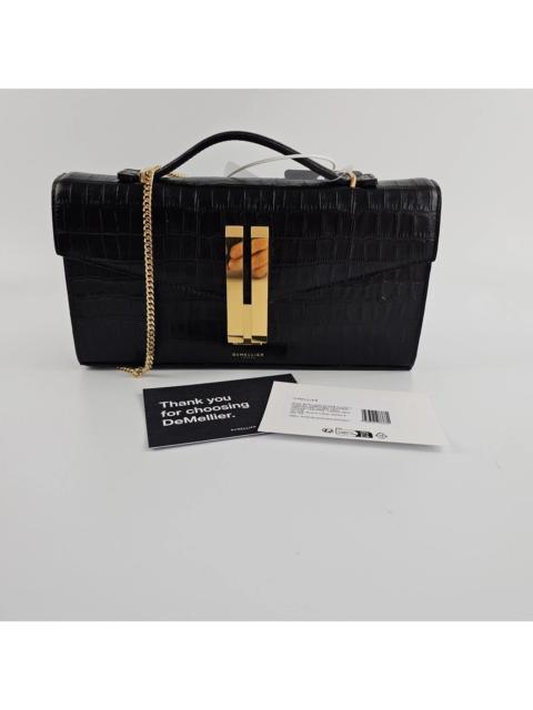 Other Designers Designer - DEMELLIER Vancouver Black Embossed Lthr Top Handle
