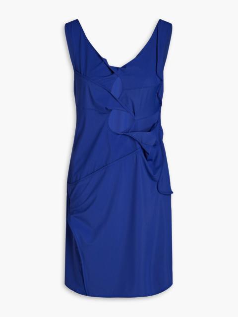 KENZO Cutout gathered stretch-jersey mini dress