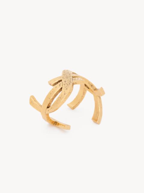 SAINT LAURENT CASSANDRE CUFF IN METAL