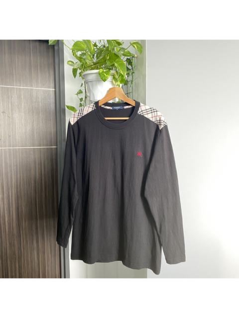 Other Designers Vintage Faded Burberry London Nova Check L/S Tee