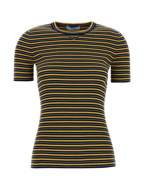 Prada Prada Women Embroidered Stretch Cotton T-Shirt