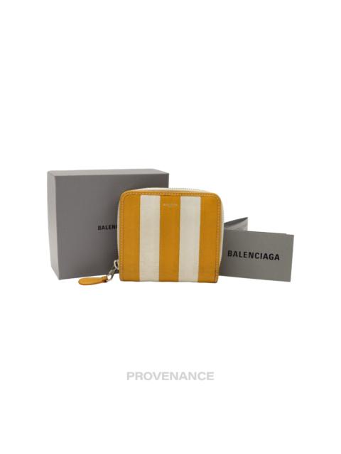 BALENCIAGA Balenciaga Bazaar Zip Wallet - Yellow Striped