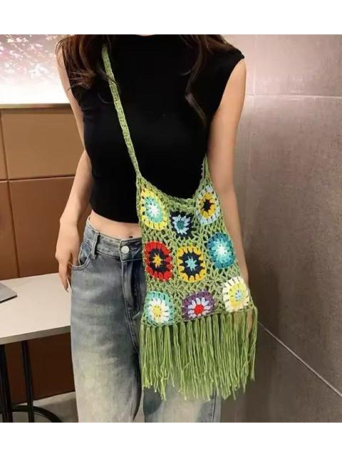 Hand-woven Crochet Flora Bag
