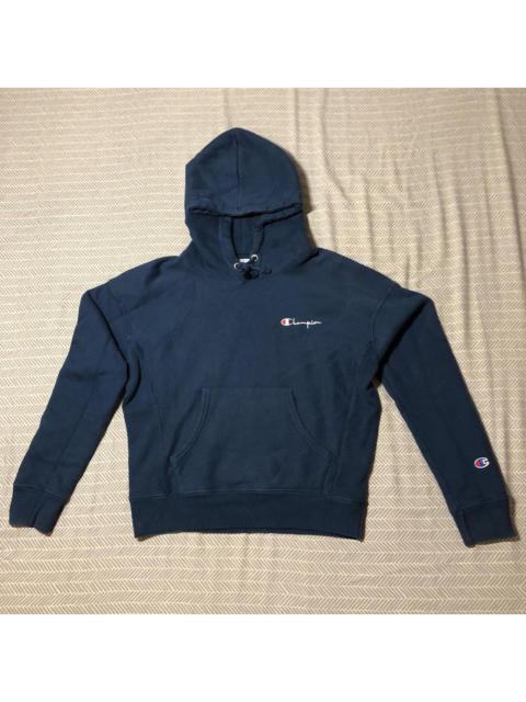Champion Women's Navy and Blue Hoodie