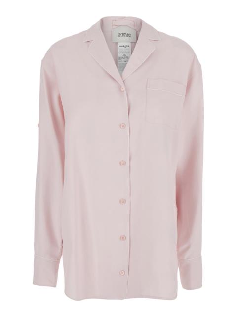 Sportmax Sportmax Women Dress 'Spxcocco' Pink With V-Neck And Long Sleeves In Viscose Women