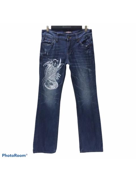 Other Designers Dragonfly × Japanese Brand - Japanese Brand HORIZUMI Denim Fish Koi Yakuza Trademark