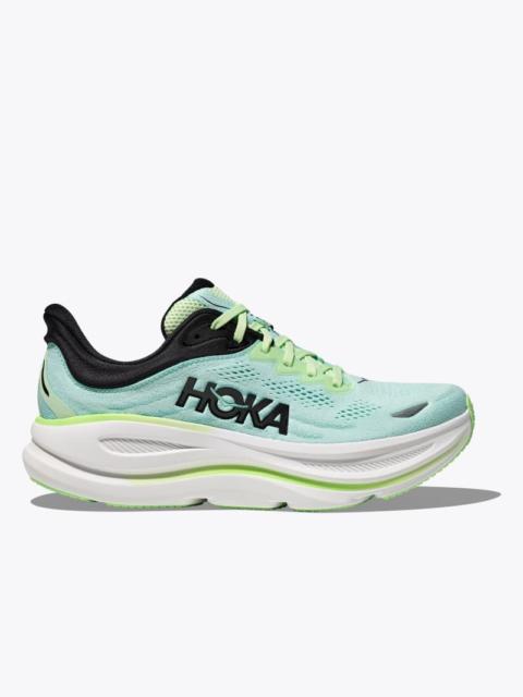 HOKA Men's Bondi 9 Shoes in Luna Moth/Blue Spark