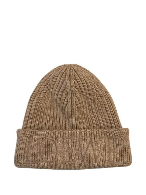 Loewe Loewe Women Logo Wool Beanie