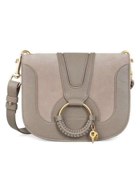 See by Chloé Hana Leather & Suede Shoulder Bag in Motty Grey