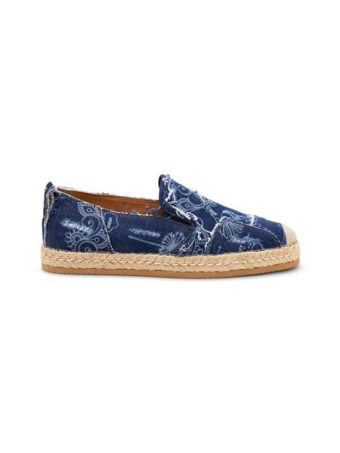 HOGAN Hogan Denim Floral Print Espadrilles