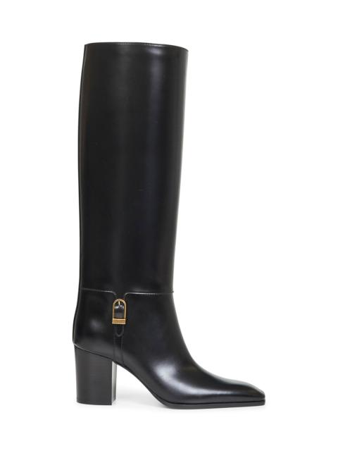 SAINT LAURENT Saint Laurent Women Black Smooth Leather Julia Boots