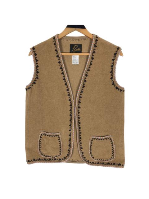 NEEDLES Vintage Needles Nepenthes Wool Buttonless Vest Made In Japan