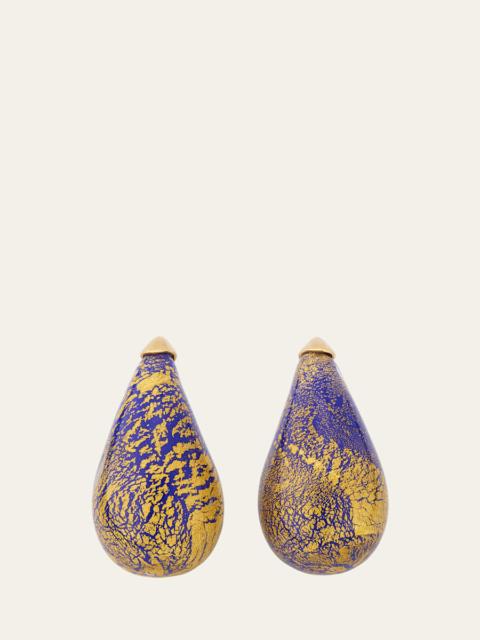 Bottega Veneta Glass Drop Earrings, Midnight Blue