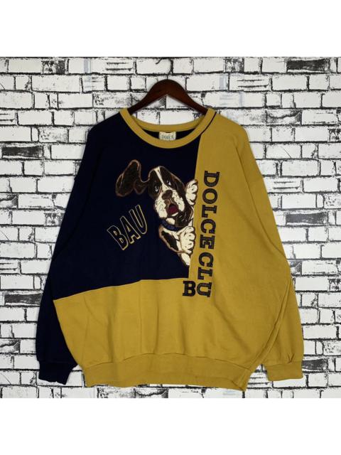 Other Designers Vintage Print Animal Dog Dolce Club Embroidered Sweatshirt