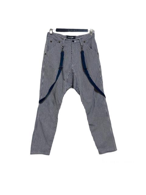 Other Designers Beauty Beast - MILKBOY Hickory Pinstriped Suspender Pants