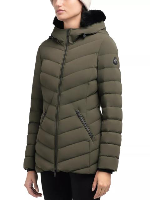 MOOSE KNUCKLES Roselawn Shearling Trim Down Jacket