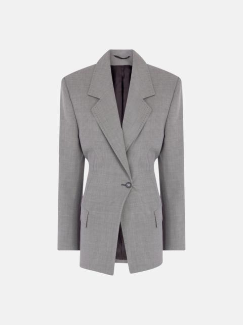 THE ATTICO GREY TAILORING BLAZER