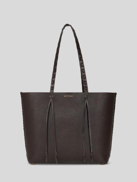 Etro ETRO ESSENTIAL MEDIUM LEATHER TOTE BAG WITH THREADING