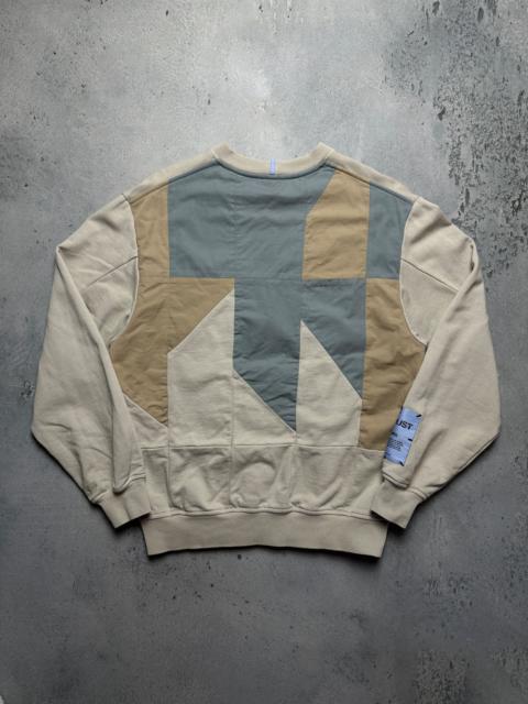 Alexander McQueen McQ Alexander McQueen Beige Off-White Patchwork Sweatshirt