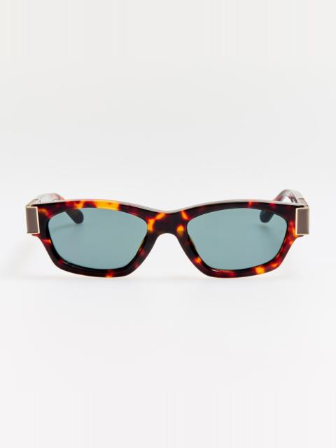 LINDA FARROW Clara Sunglasses in Dark Tortoiseshell