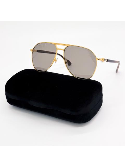GUCCI NEW GUCCI SUNGLASSES GG1220S 002 GOLD/GRAY MEN EYEWEAR GUCCI