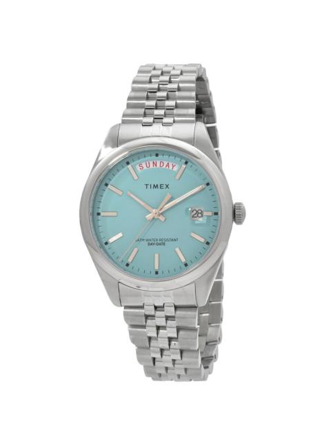 Timex - Open Box - Timex Legacy Day and Date Quartz Blue Dial Ladies Watch TW2V68400VQ