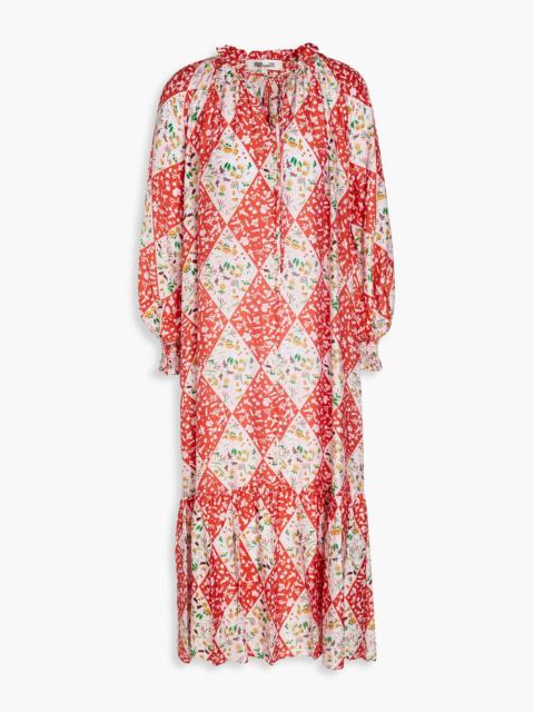 DIANE VON FURSTENBERG Fortina printed voile midi dress