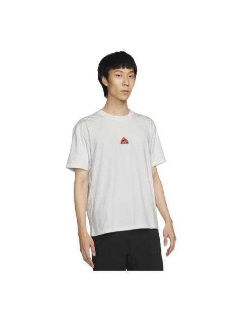 Nike Nike As M Nrg Acg Ss Solid Color Chest Pattern Printing Round Neck Short Sleeve White DQ1816-121