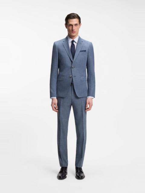 BOSS TWO-PIECE SLIM-FIT SUIT IN COTTON AND VIRGIN WOOL