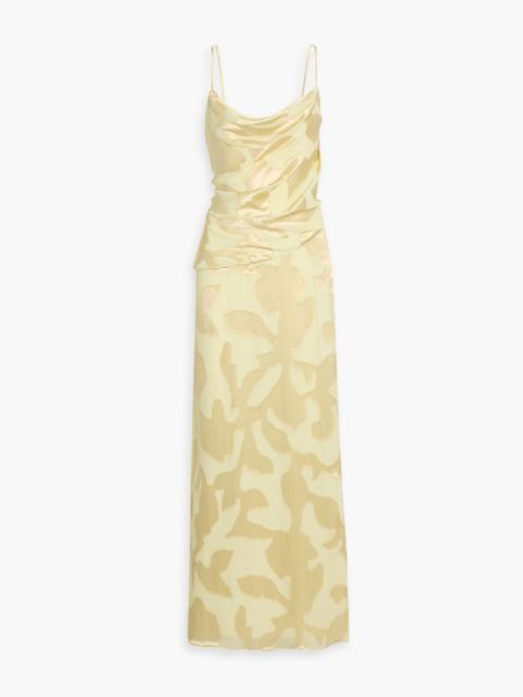 SIMKHAI Jessa draped fil coupé maxi dress