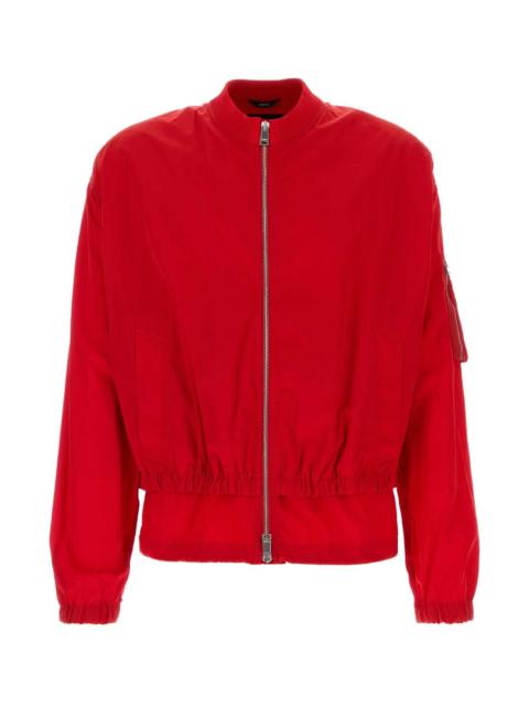 FENDI Fendi Men Red Nylon Bomber Jacket