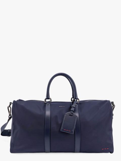 Other Designers Kiton Ciro Paone Nylon Duffel Bag With Leather Inserts