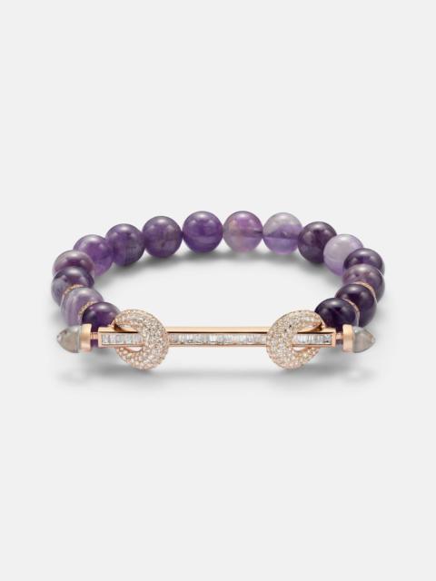 ANANYA Chakra 18kt rose gold bracelet with gemstones