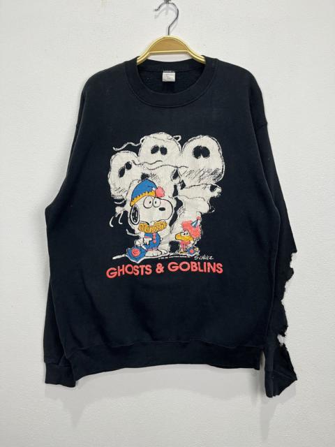 Other Designers Vintage 1965 Sweatshirt Distressed Ghosts & Goblins Peanuts