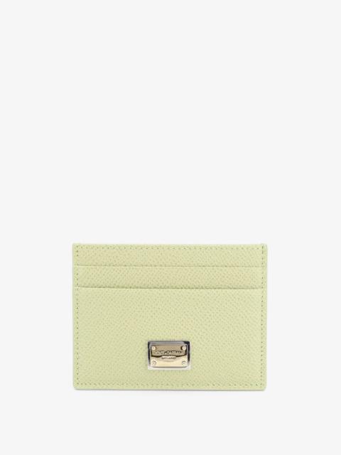 Dolce & Gabbana Dolce & Gabbana Hammered Leather Card Holder Green