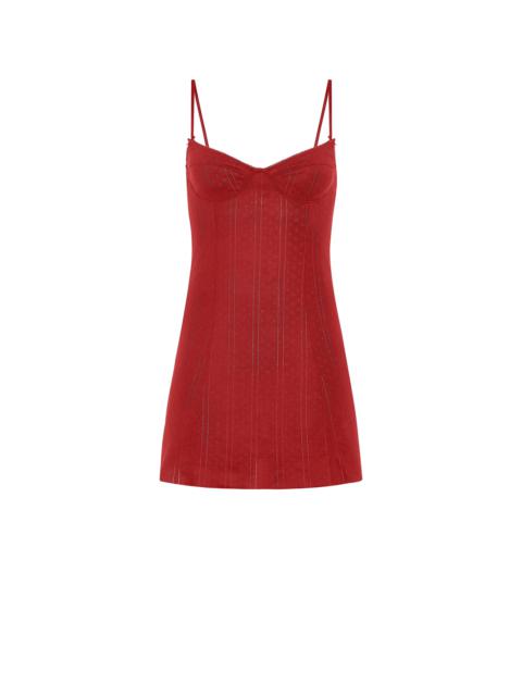 Cou Cou The Balconette Dress Cherry Red