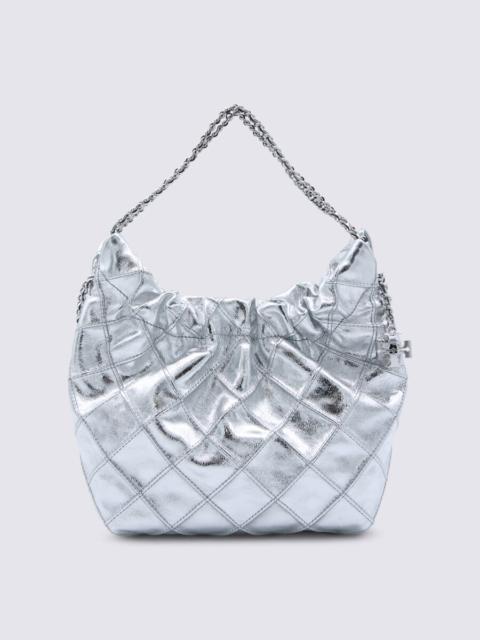 Other Designers Tory Burch Silver Leather Crossbody Bag