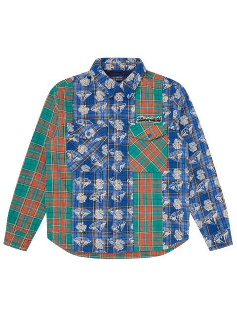 BILLIONAIRE BOYS CLUB DIAMONDS & DOLLARS CHECK PADDED OVERSHIRT