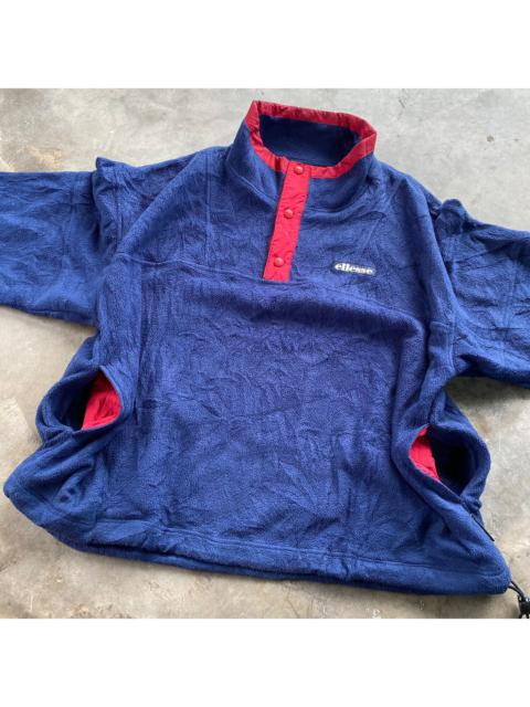 Other Designers Outdoor Life - Vintage Ellesse Fleece Snap-T Button Sweater Big Logo