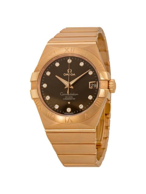 OMEGA Omega Constellation Co-Axial Automatic Brown Dial Rose Gold Men's Watch 12350382163001