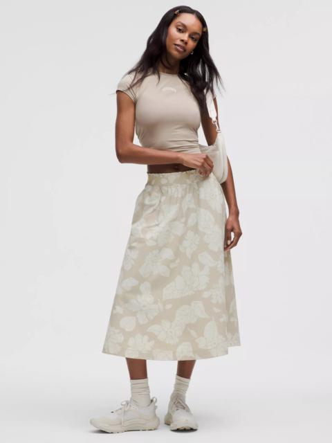lululemon Stretch Woven Ruffle-Waist Midi Skirt