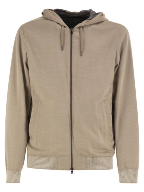 Herno Herno Men Lightweight Hooded Jacket In Wool-Effect Fabric
