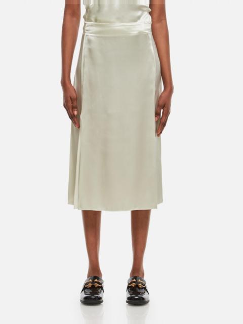 Bottega Veneta FLUID SATIN MIDI SKIRT