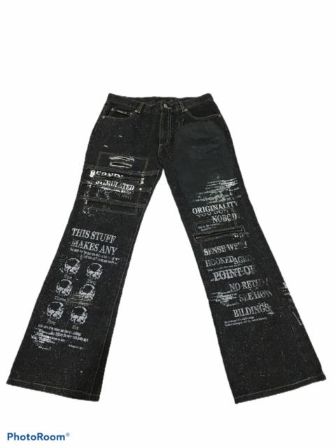 Other Designers Seditionaries - Bernings-sho crazy Thrashed denim punk skull