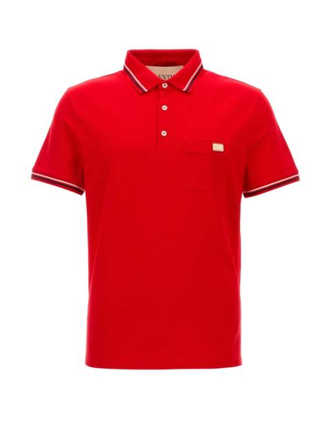 Valentino Valentino Garavani Men Red Cotton Polo Shirt