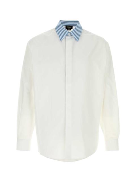 FENDI Fendi Men White Poplin Shirt