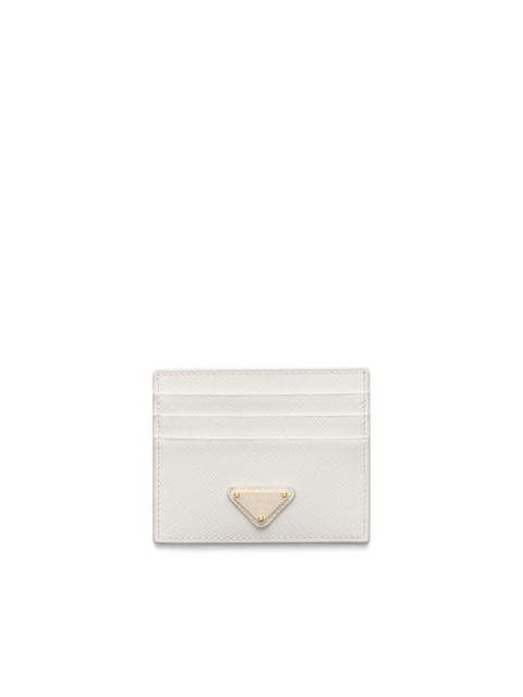 Prada Saffiano triangle-logo cardholder