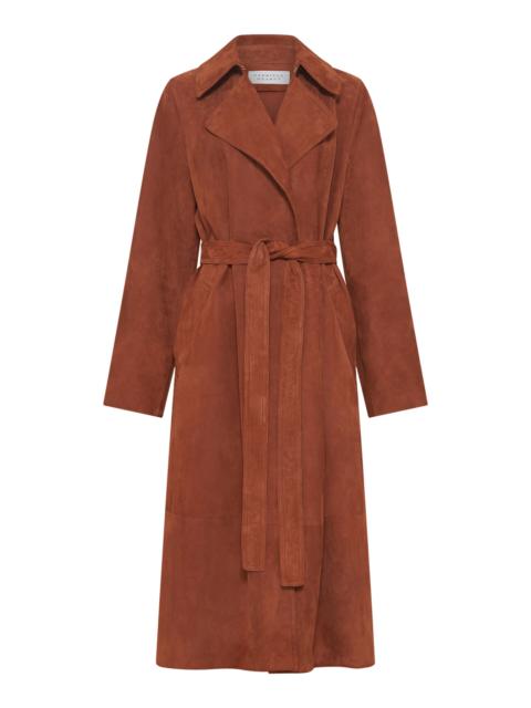 GABRIELA HEARST Lyra Oversized Suede Coat brown