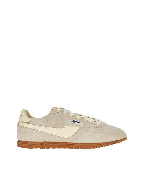 AUTRY Autry Windspin Suede Leather Sneakers Beige