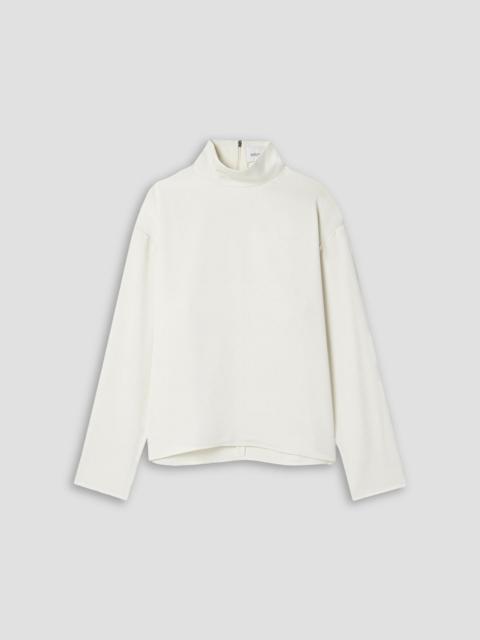 16ARLINGTON Olall crepe turtleneck blouse